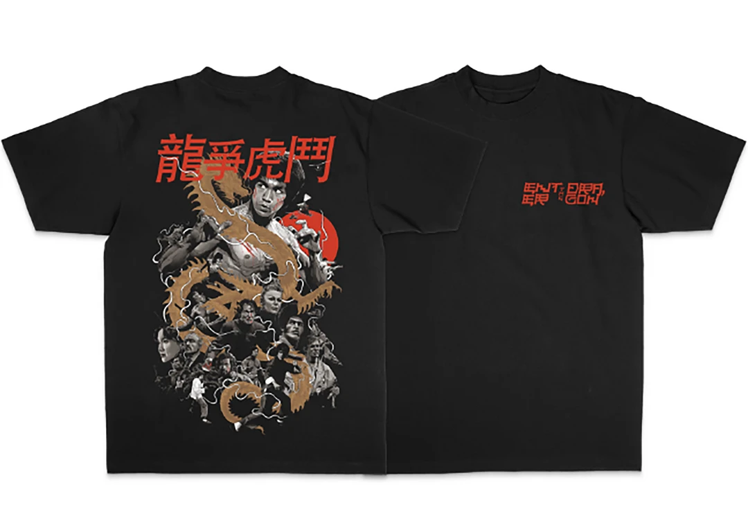 280克重磅李小龙《龙争虎斗》圆领美式小领口T恤短袖