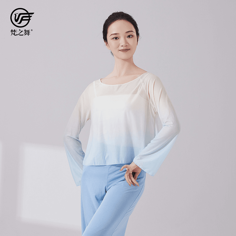梵之舞中国风古典舞蹈练功表演出服渐变纱衣表演出服装女夏季新款