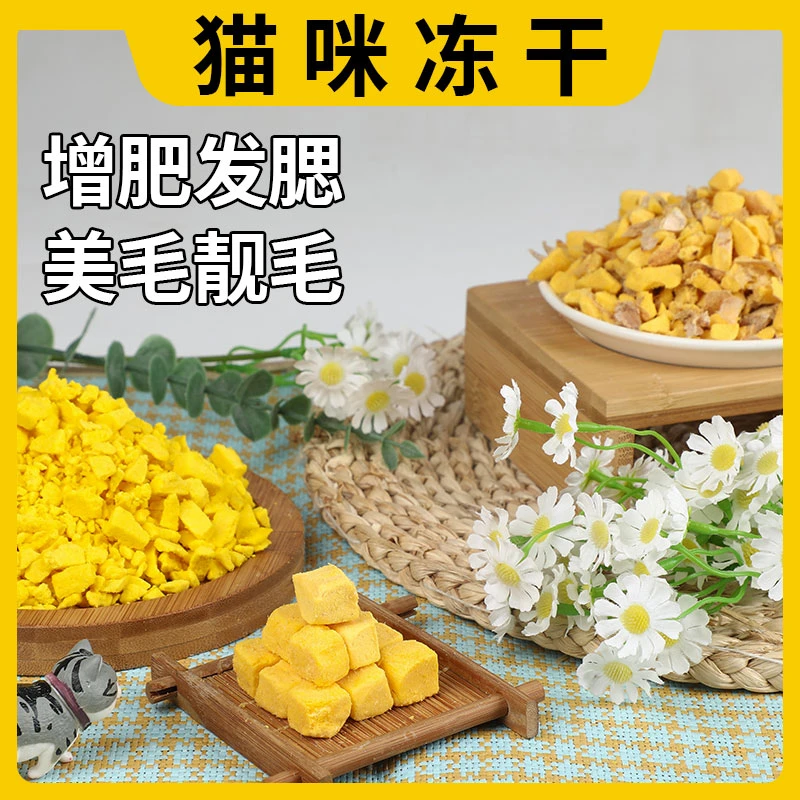 冻干猫零食蛋黄粒宠物卵磷脂营养美毛亮毛狗狗猫粮全家桶猫咪零食