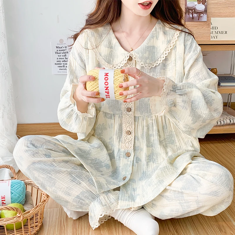 月子服春夏夏季薄款产后孕妇哺乳睡衣春秋季两件套产妇家居服