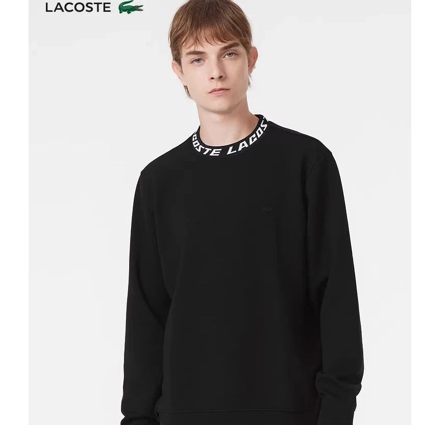 LACOSTE法国鳄鱼男装时尚休闲舒适字母logo圆领套头卫衣|SH5690