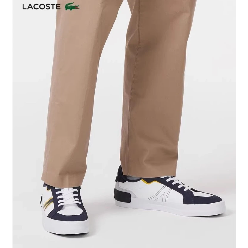 LACOSTE法国鳄鱼男鞋L004系列时尚拼色低帮休闲鞋板鞋|46CMA0013
