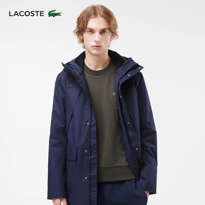 LACOSTE法国鳄鱼男装冬季简约休闲舒适保暖鹅绒羽绒服外套|BH0696