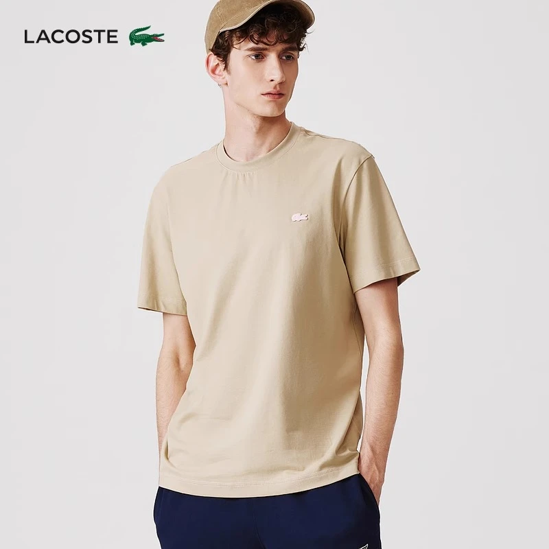 LACOSTE法国鳄鱼男女同款简约休闲舒适正肩圆领T恤短袖|TH9115
