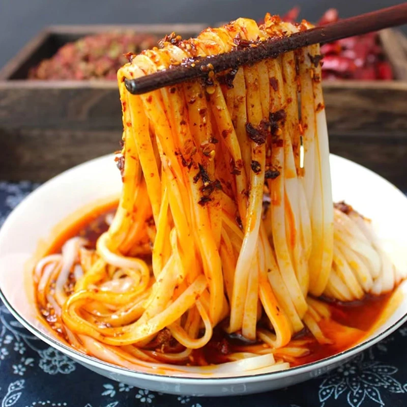 汉峰汉中米皮免开袋即食蒸煮真空香辣现做正宗手工米皮陕西凉皮