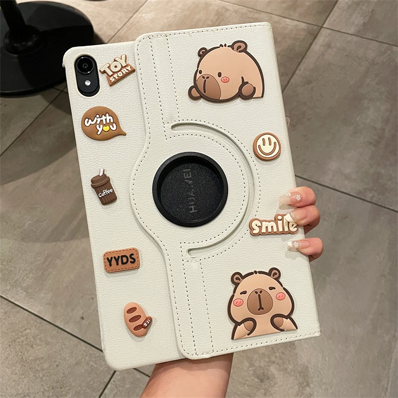 网红卡皮巴拉旋转适用MatePad11.5保护套2024款Air12防摔SE平板11