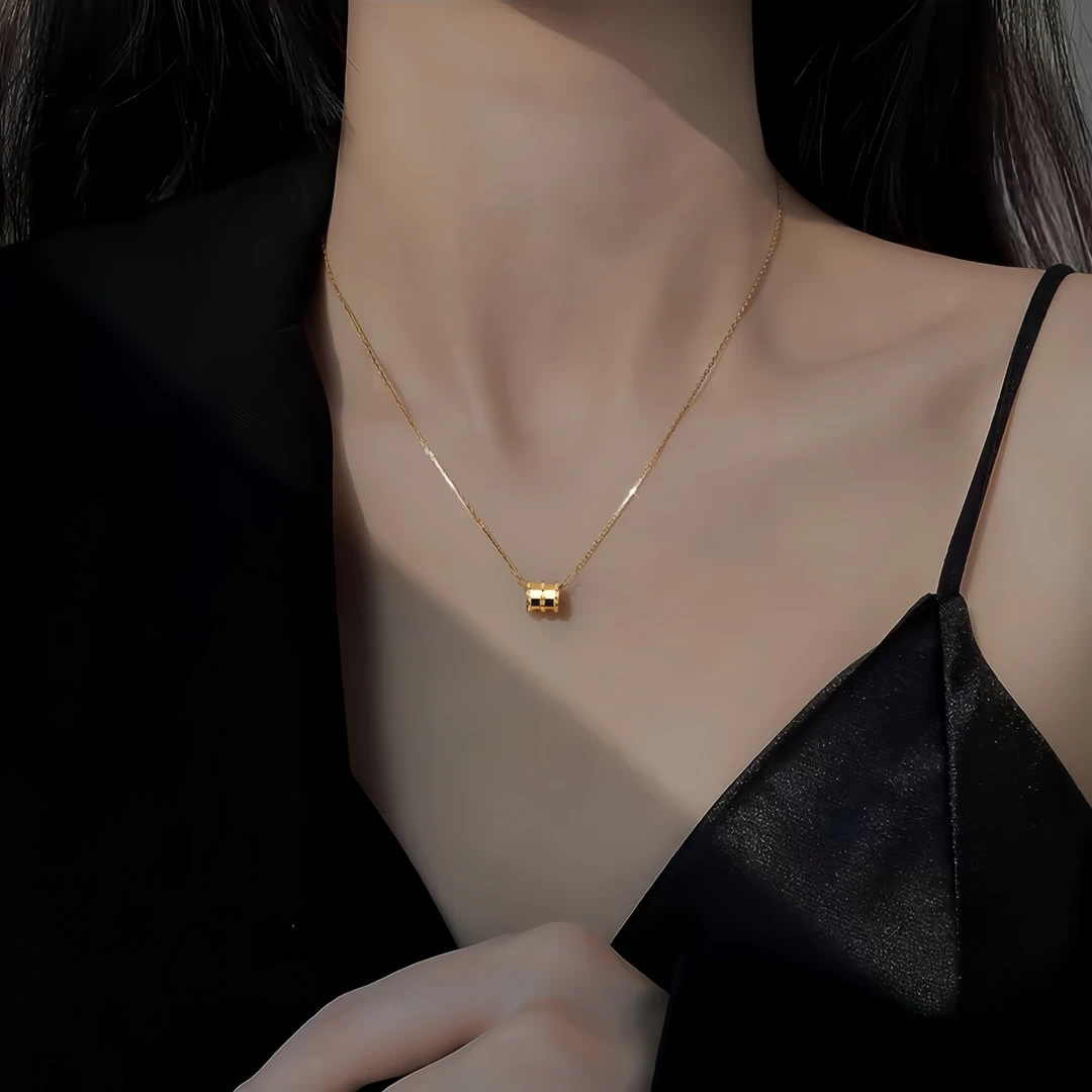 钛钢项链 小众设计小蛮腰吊坠项链女2024轻奢时尚气质锁骨链颈链