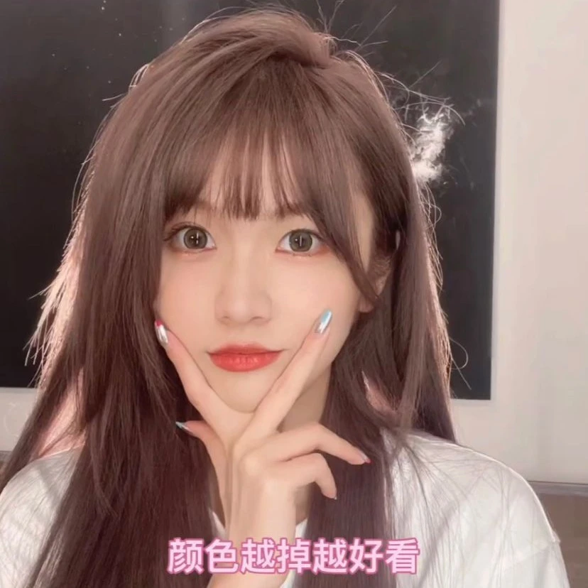 蜜桔粉棕色染发剂2025流行色自己在家染显白粉棕焦糖色免漂染发膏