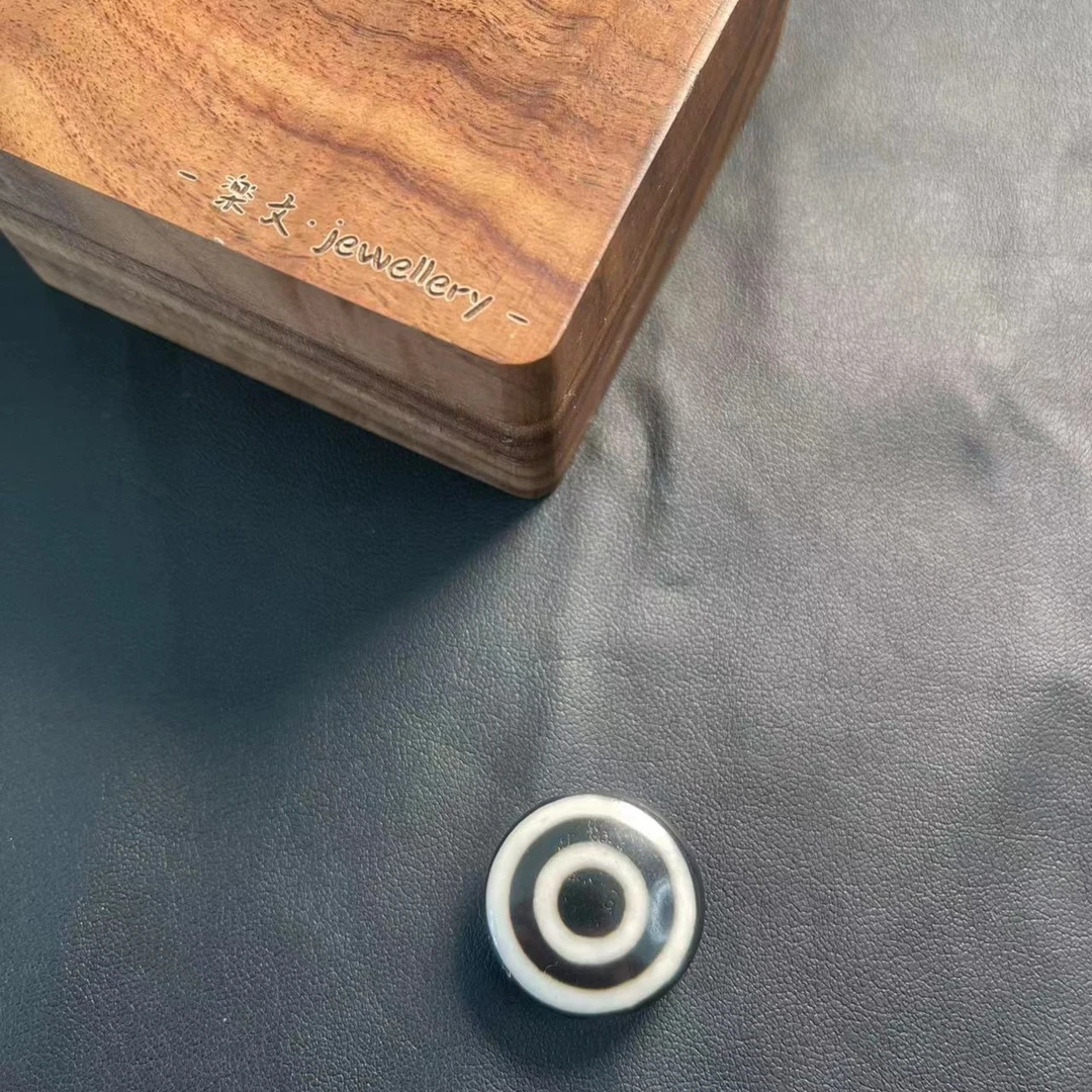 藏传 一比一复刻上肯老台湾黑白手工精选羊板眼25mm9.6mm