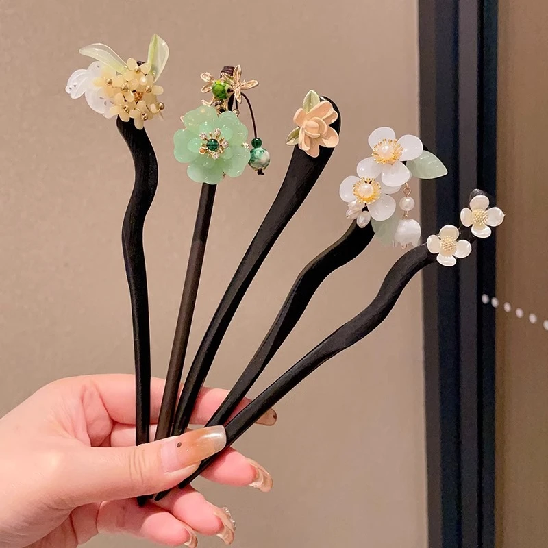 适合年轻人日常中国风花簪子古风流苏发簪女汉服头饰发簪子发钗