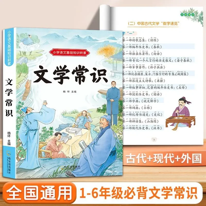 小学生必背文学常识1-6年级上下册语文基础知识强化训练知识点