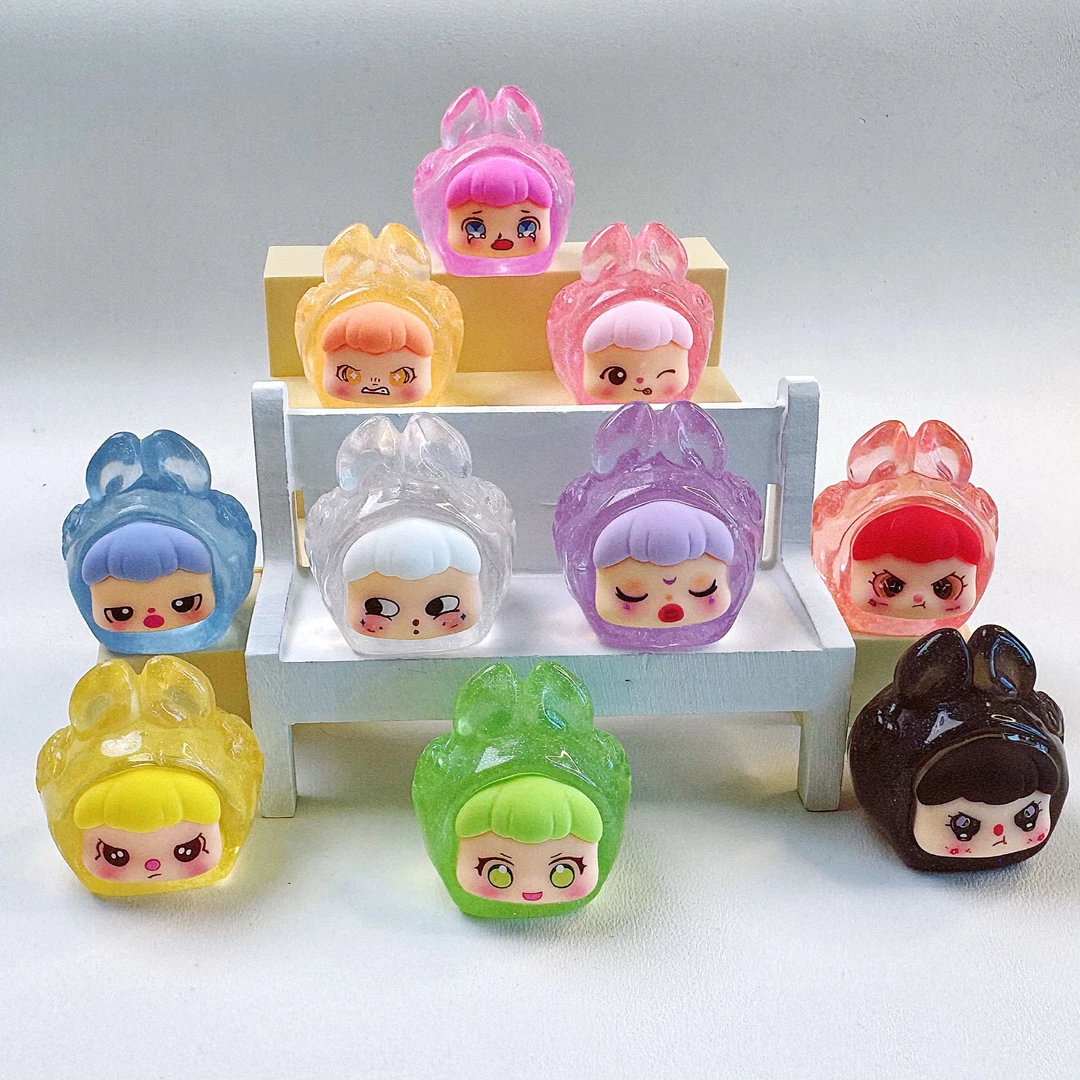 【许愿+对对碰+九宫格】高透细闪梦梦兔立体diy环保树脂车载摆件