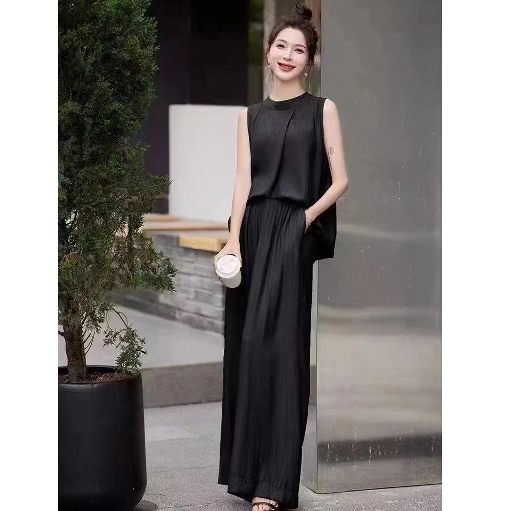 2024年女夏天新款时尚气质显瘦套装