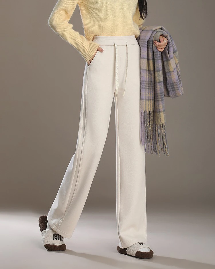 时尚简约窄版直筒裤显瘦百搭垂感宽松休闲