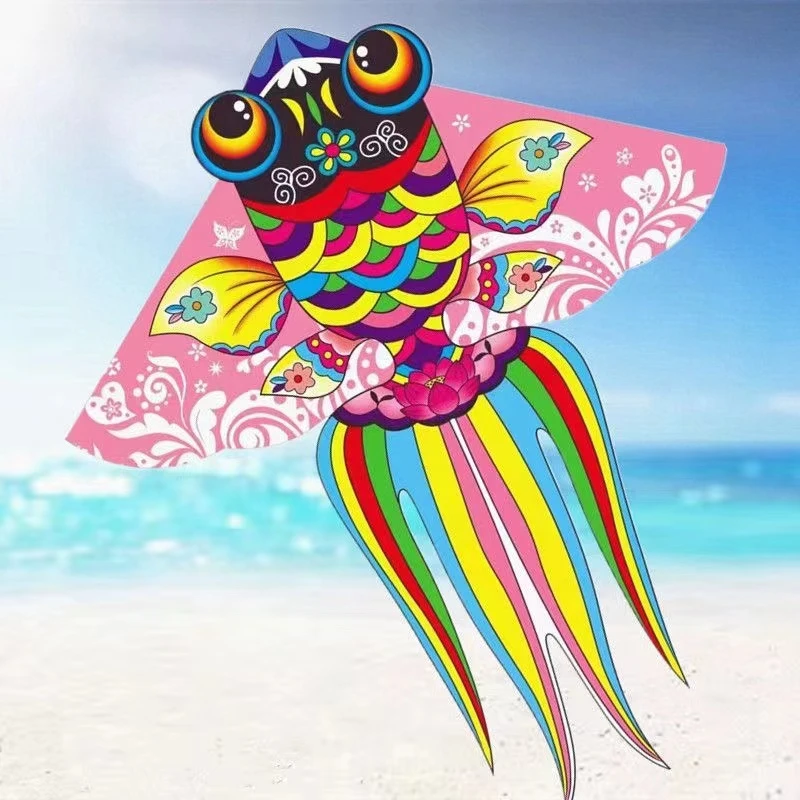 新款金鱼风筝2023新手易飞水晶轮成人儿童潍坊网红风筝防水优质