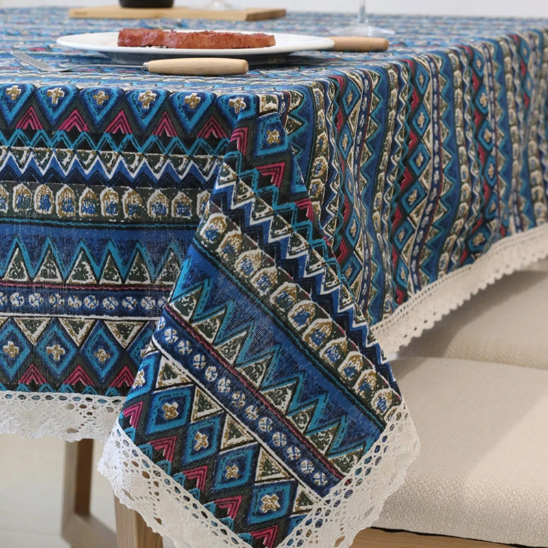 ins风桌布布艺棉麻长方形北欧小清新网红桌垫书桌宿舍卧室茶几布