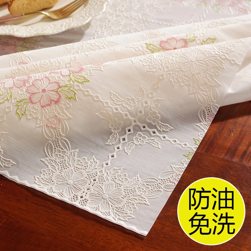 pvc桌布防水防烫防油免洗餐桌垫长方形塑料胶茶几垫客厅台布家用
