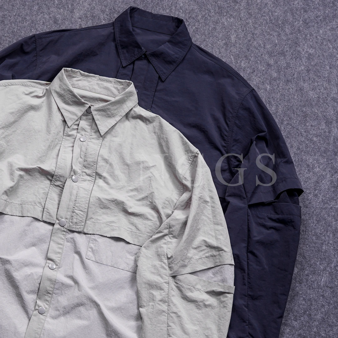 春夏季休闲夹克结构风衬衫型夹克LS-SS4132