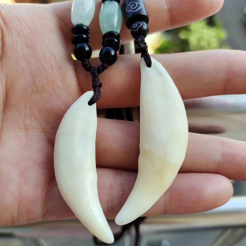 非金属吊坠 真品黑狗牙吊坠真牙藏獒牙天然狗牙男女士吊坠饰品