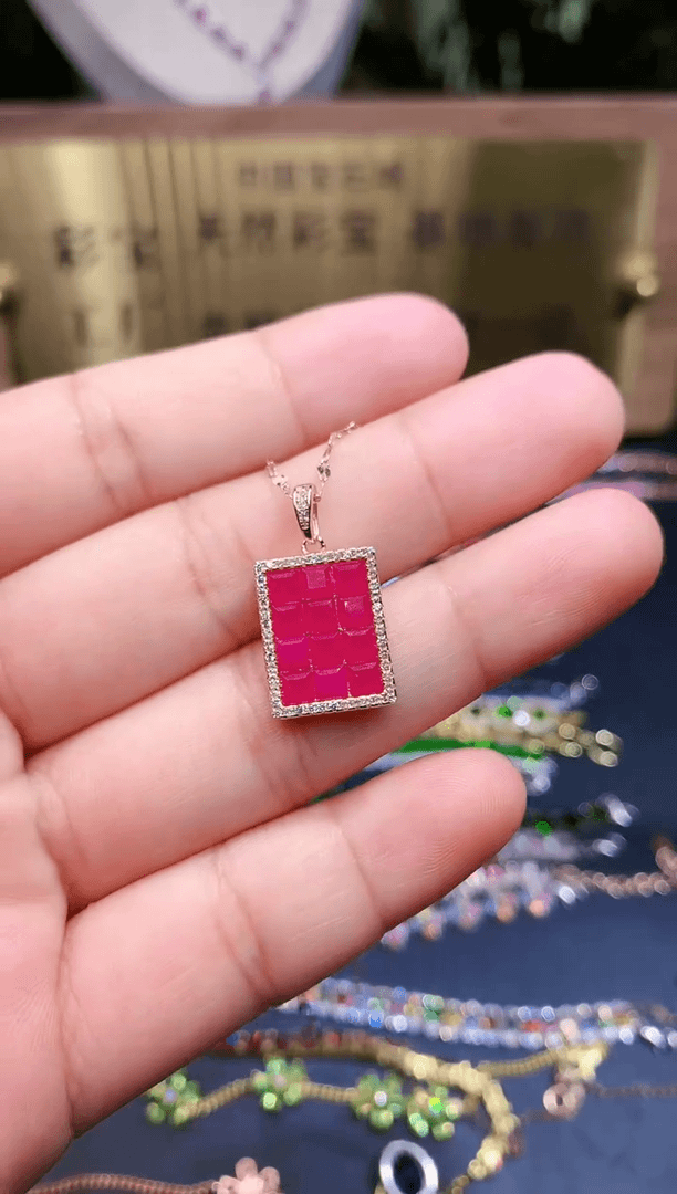 【闪购商品】红宝石颈饰银S925镶嵌.