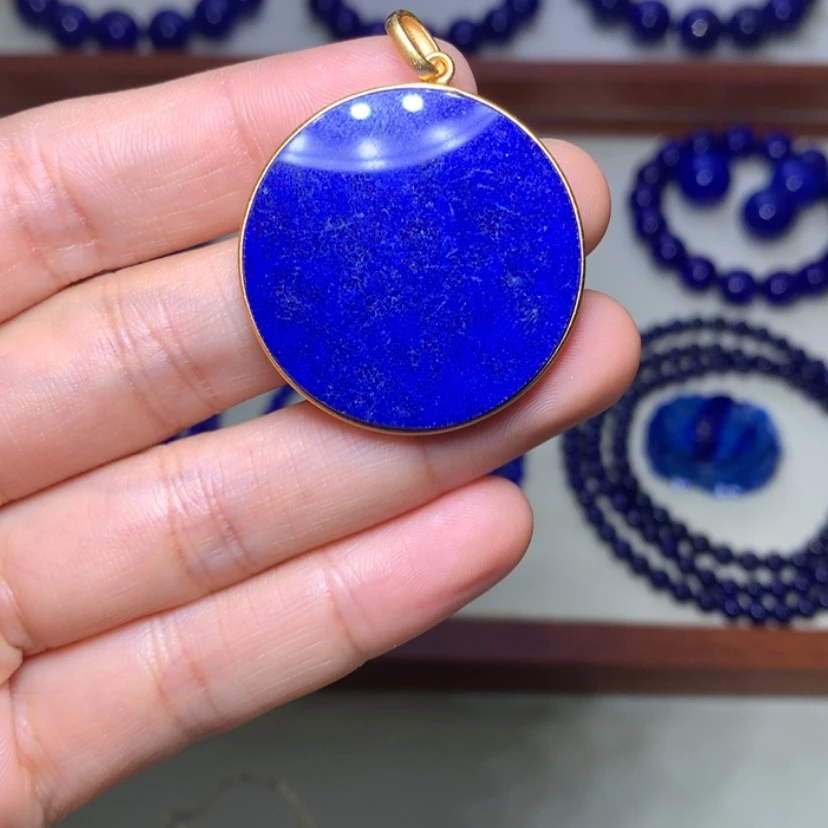 【闪购商品】青金石吊坠(不含链)银S925镶嵌10.3