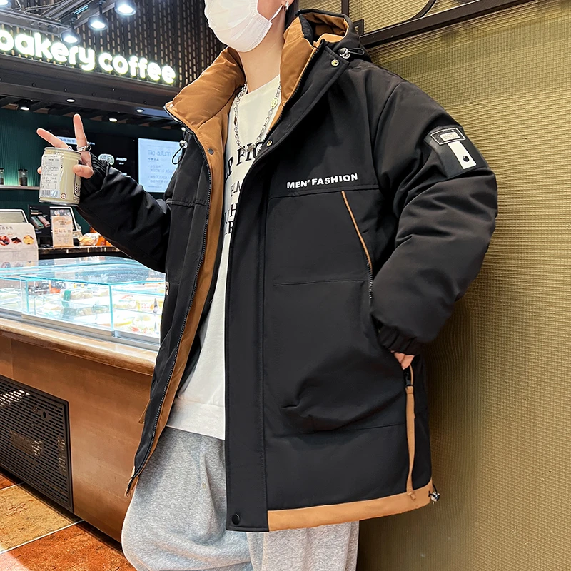 冬季外套男加厚保暖棉服连帽休闲棉衣男潮牌冬天棉袄青少年面包服