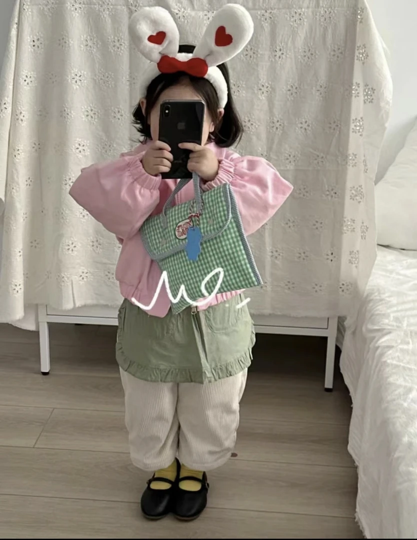 2024新款韩版森系网红男童女童百搭休闲洋气童装