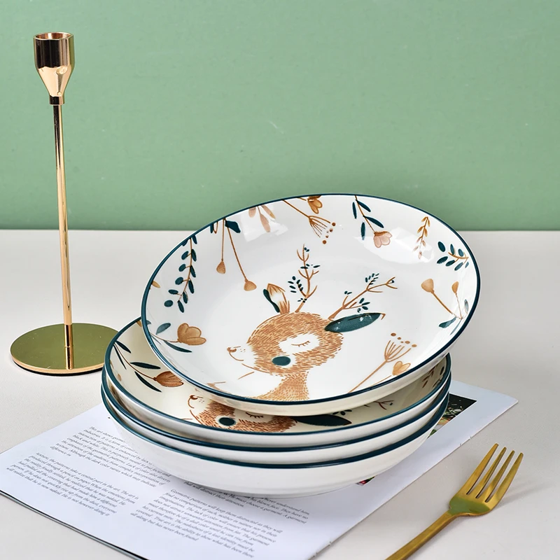 【国庆】小鹿10件套（4.5英寸碗6只+8英寸盘4只）