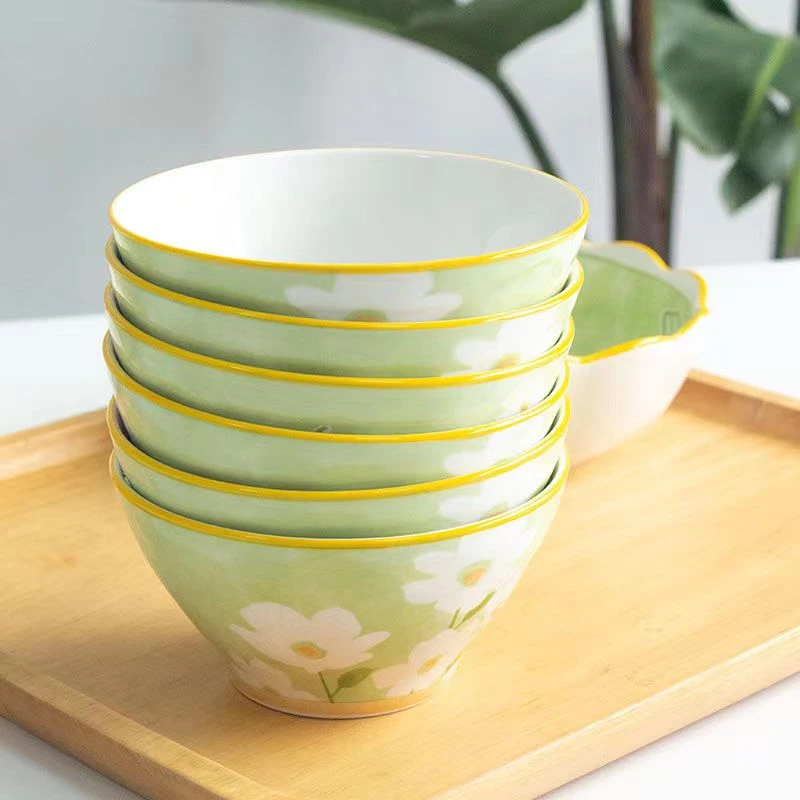 【国庆】4只装爱丽丝6英寸面碗家用釉下彩瓷碗陶瓷贰