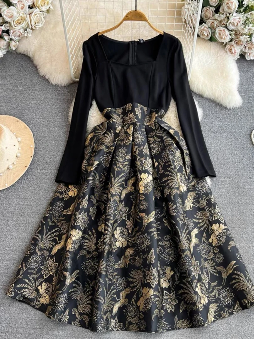 【1041-1050】非图片款女春秋冬款碎花连衣裙女大衣小香风皮短外套‘