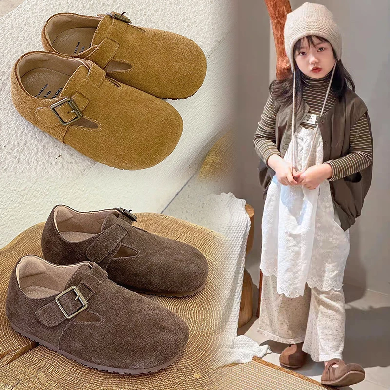 ABC儿童勃肯鞋2024秋新款皮鞋女童单鞋男童宝宝豆豆博肯鞋凉拖鞋