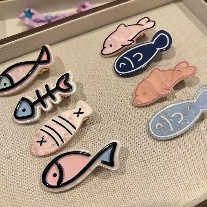 少女海洋系列发夹可爱小鱼干鳄鱼夹刘海夹侧边夹