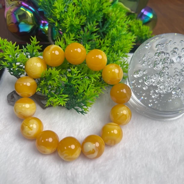 W023古巴新蜜15+单圈手串 带花