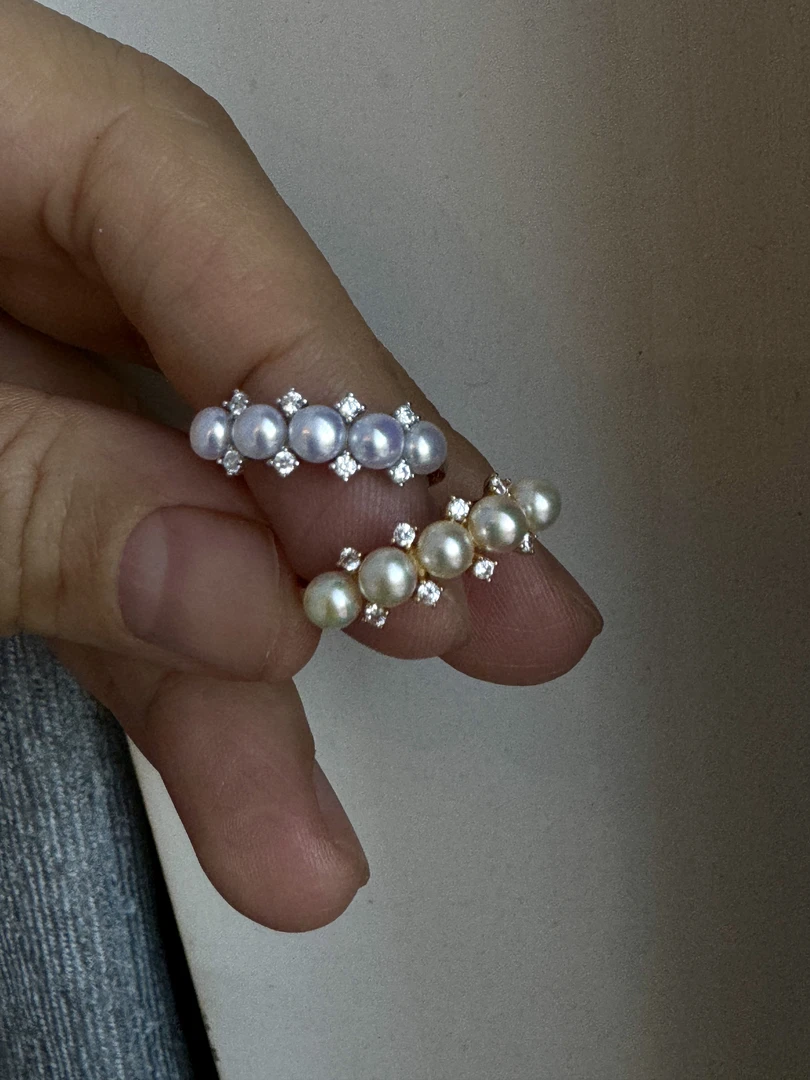 叁千珍藏淡水珍珠s925银开口戒指环精致简约百搭活口多样性发一个