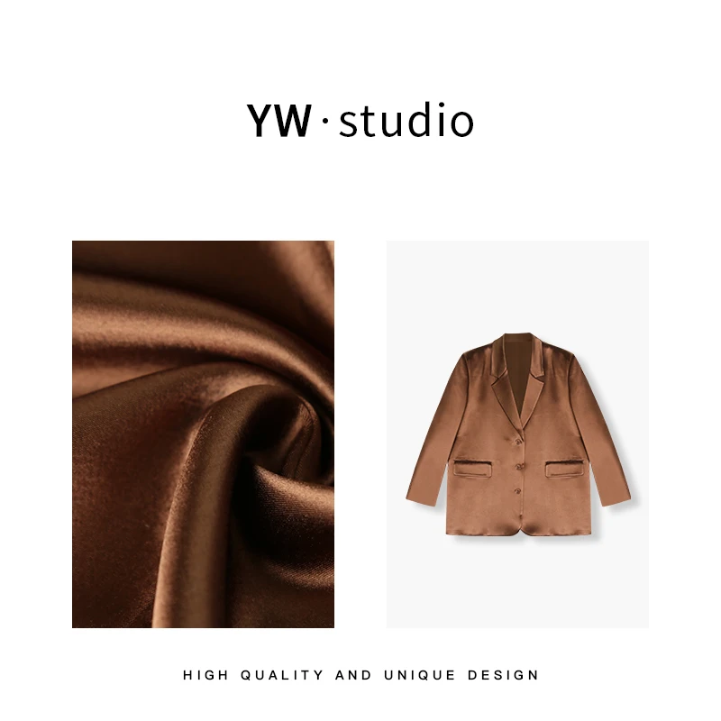 YUWEI/定制 气质优雅光泽质感醋酸西装外套 CYP2439