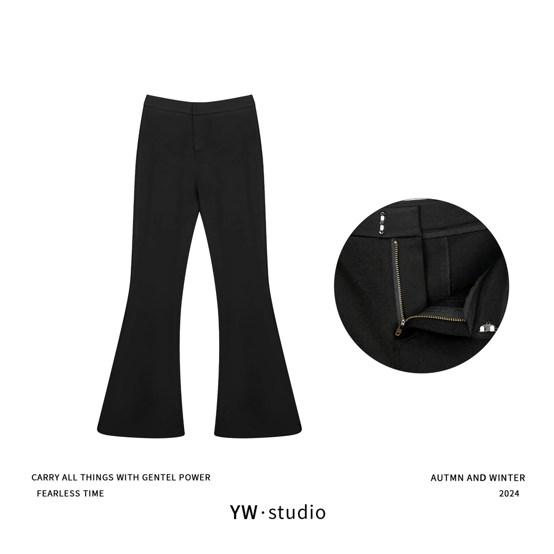 YUWEI/定制 高腰弹力S曲线人鱼喇叭裤 CYPL2912