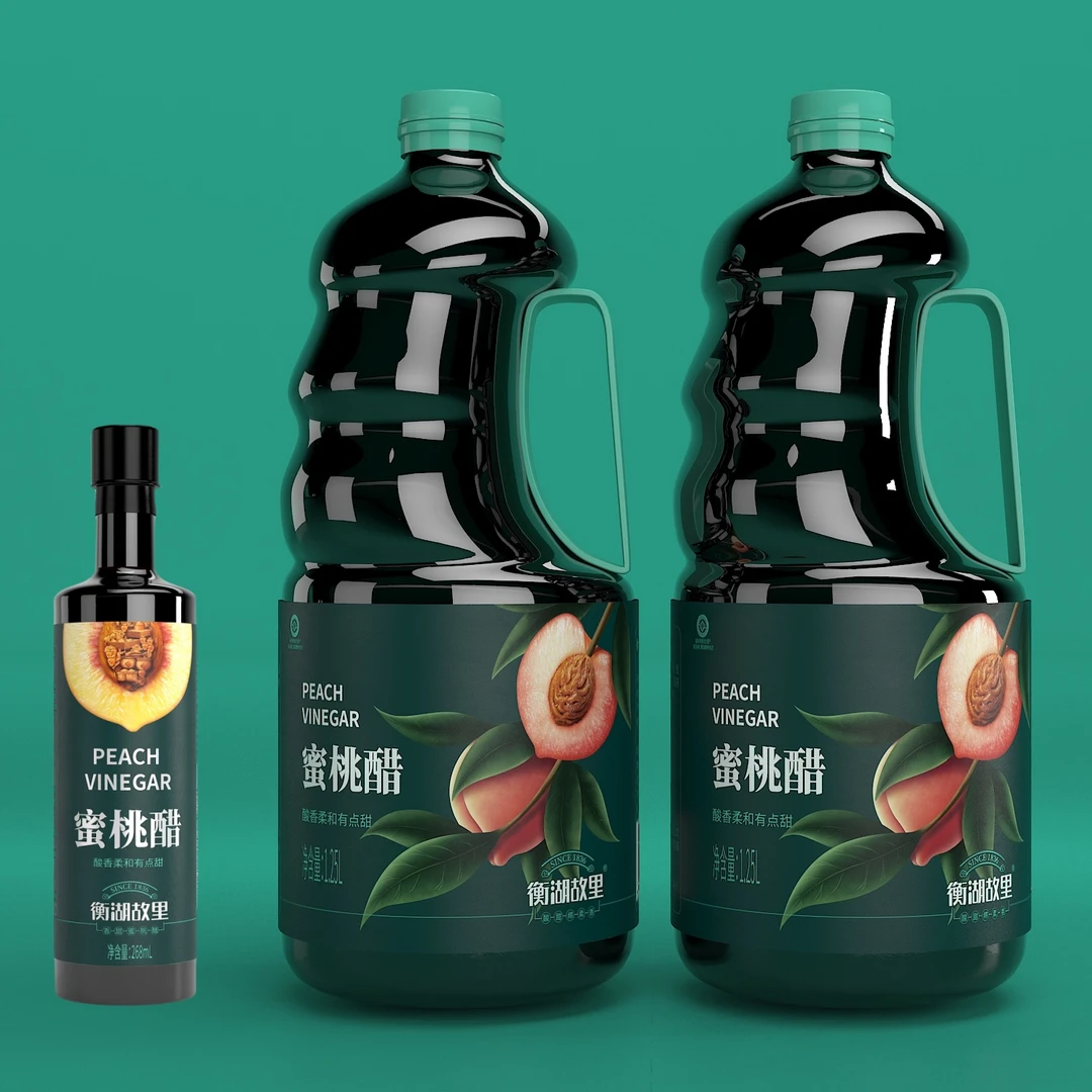 衡湖故里蜜桃醋2桶1.25L+1瓶268ml粮食酿造美食伴侣色香味俱全