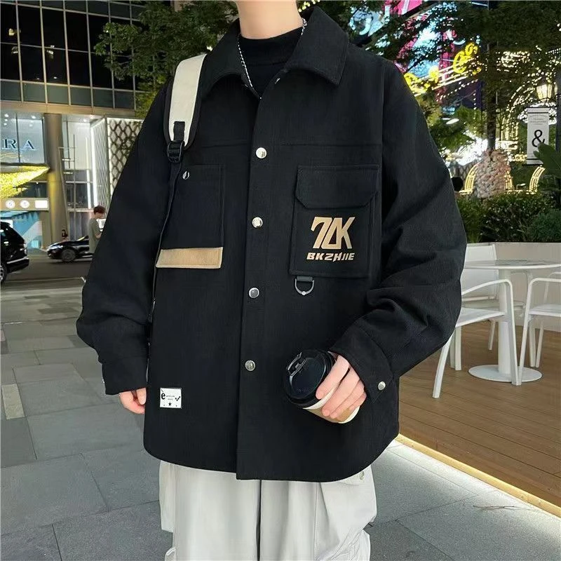 U 600-799 休闲百搭春秋季宽松潮流港风ins韩版男夹克男士复古