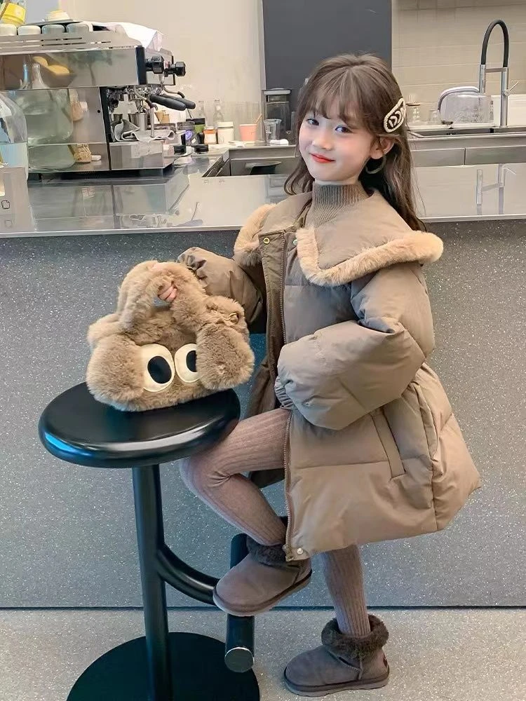 女童冬季儿童女宝棉服棉衣冬装洋气新款2023洋气夹棉小童棉袄外套