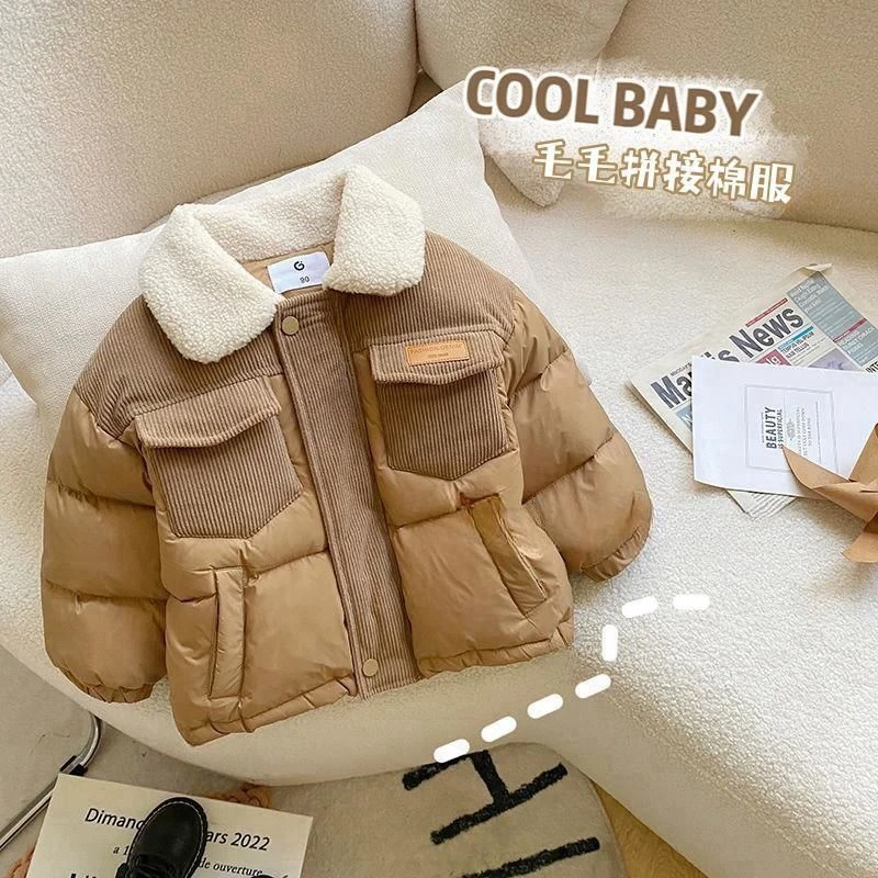 男童棉服2024新款洋气儿童外套冬款加厚衣服冬季宝宝时尚冬装保暖