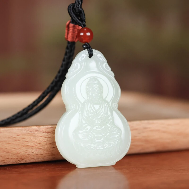 天然正品和田玉本命佛守护神吊坠生肖男女款千手观音大日如来项链