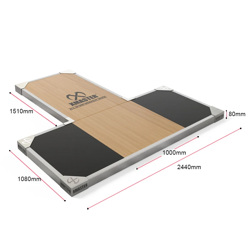 XMASTERXMASTER举重台T型台木板商用健身器材深蹲架缓冲硬拉台