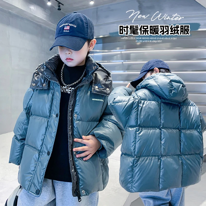 童装羽绒服冬季儿童洋气加厚男童韩版外套中大童帅气潮酷男孩