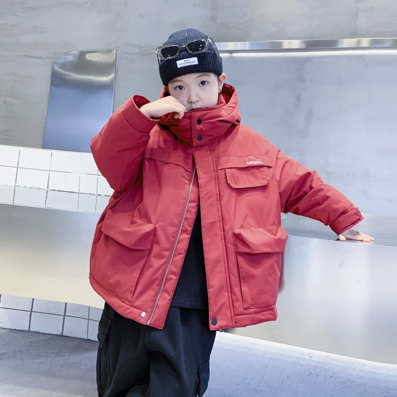 男童羽绒服冬装外套儿童洋气中大童帅气男孩韩版童装潮