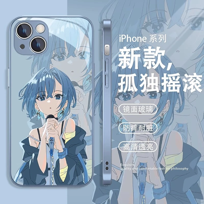 孤独摇滚适用苹果15plus手机壳新款iPhone13玻璃14防摔11山田凉12