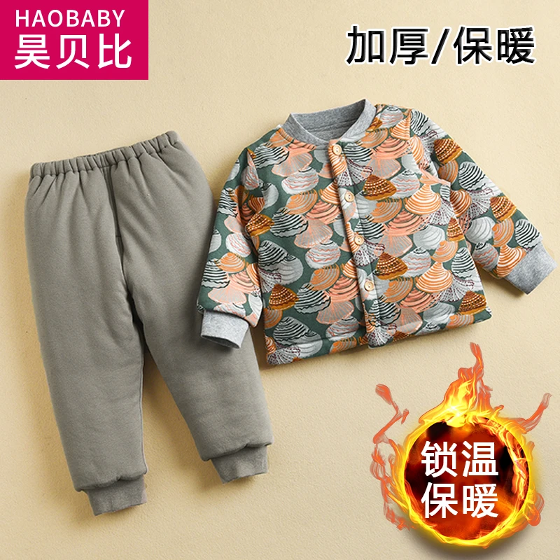 儿童棉袄宝宝加厚棉衣内胆套装婴儿棉服外套上衣秋冬款保暖裤外出