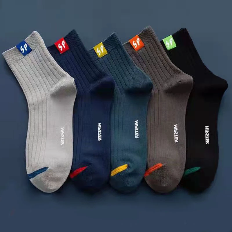 【补贴价】秋冬款袜子男潮流字母防臭运动中筒袜休闲防臭商务男袜