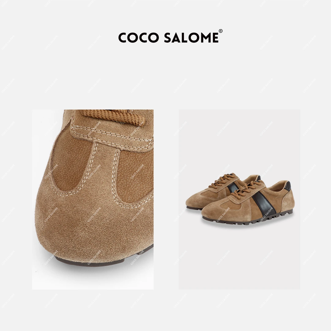 BINBIN 【复古德训】新品软底百搭德训鞋复古时尚舒适系带 卡码拍大