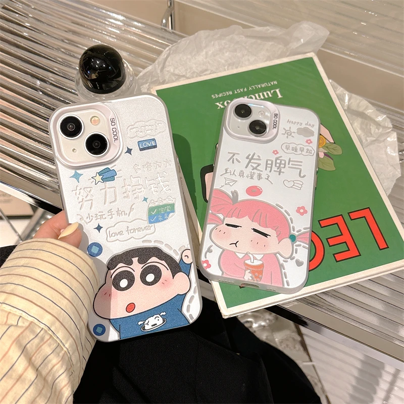 16promax适用iPhone15小新妮妮情侣手机壳12mini硬13pm苹果14plus