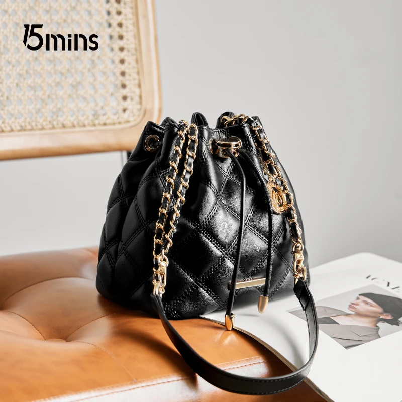 新款爆款女包小香风水桶包斜挎女包百搭单肩包时尚链条包H1165EX3